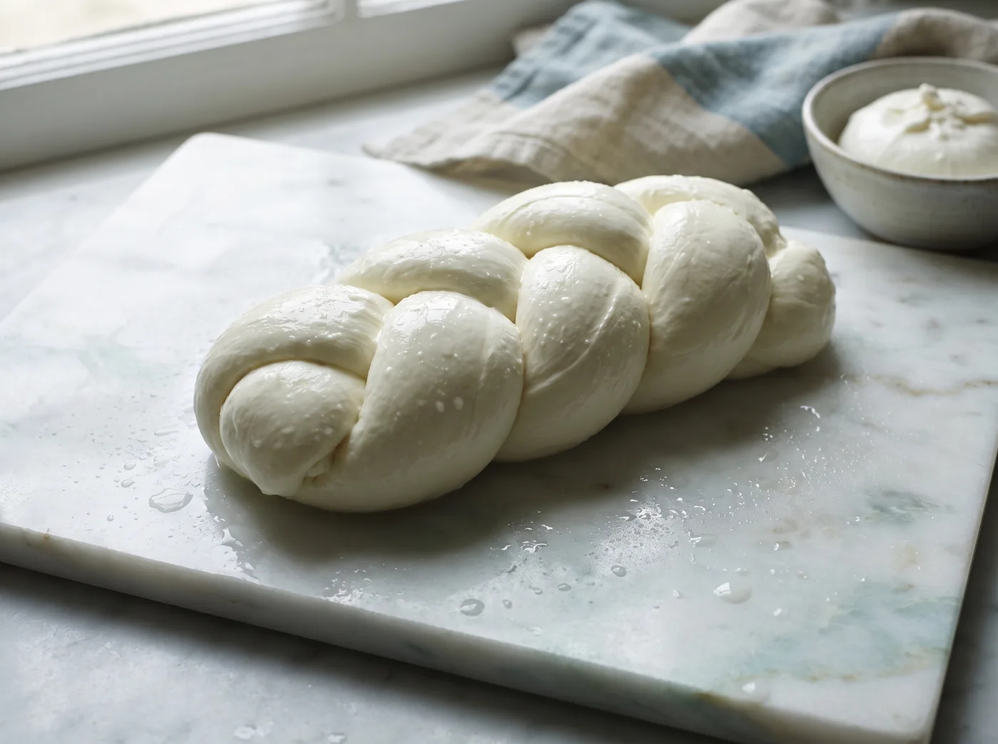 Treccia di mozzarella fior di latte intrecciata a mano